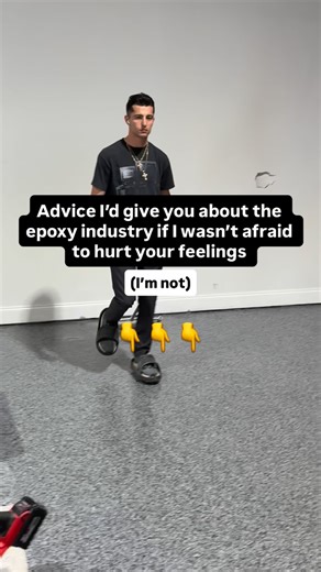 HERE IS THE TRUTH: • You need to know how to do more than 1 system. There are so many different ways to install epoxy for different purposes. If you want to be able to say yes to more jobs, you need to know how to do flake, quartz, and solid color for industrial and commercial applications. • Stop cutting corners. If you’re in this for the long game: using cheap topcoats, not prepping correctly, not checking for moisture issues… all of these things will catch up to you after some time. I know pl