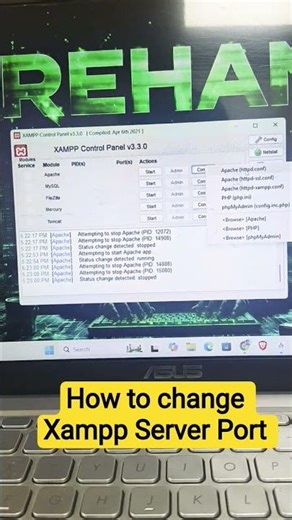 How to Change XAMPP Server Port | Fix Port 80/443/8080 Error in 30 Seconds ⚡#xampp #server