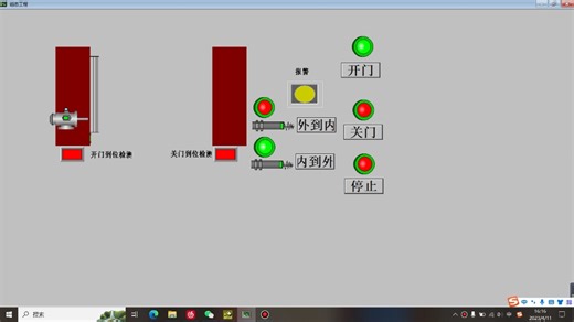 基于西门子S7-200PLC与MCGS组态的自动门控制系统设计组态设计PLC设计