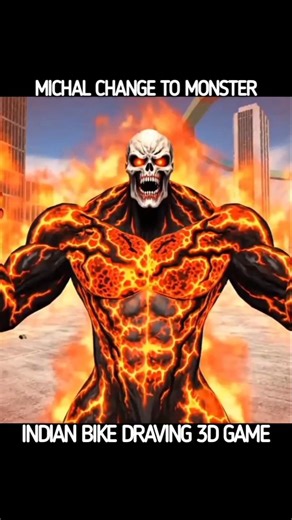 Michal change to monster 👿 indian bike driving 3d #viral #gaming #gta5 #shorts