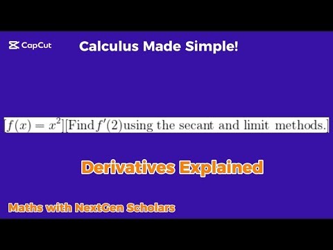 From Secant to Tangent: The TRUE Meaning of the Derivative