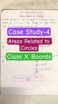Case Study-4 Areas Related to Circles #youtubeshorts #class10maths #arearelatedtocircle #casestudy