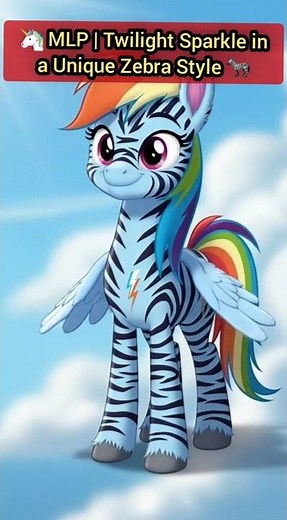 🦄 MLP | Rainbow Dash in a Unique Zebra Style 🦓 – Do You Like This Look?