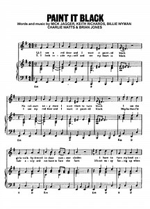 PAINT IT BLACK Piano Sheet music | Easy Sheet Music