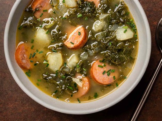 Caldo Verde (Portuguese Potato and Kale Soup With Sausage) Recipe