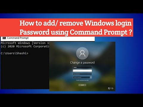 How to add or remove Windows login password using Command Prompt ?