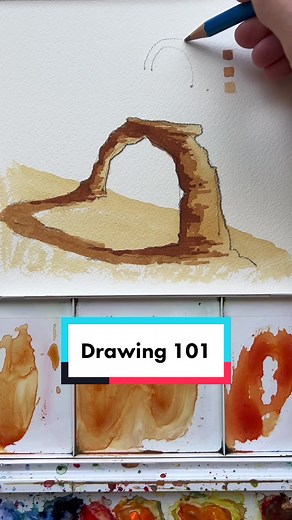 Simple Watercolor Drawing Tutorial: Shape Drawing for Beginners