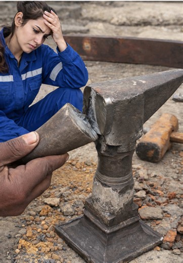 Expert Mechanic Repairs Broken Blacksmith Anvil