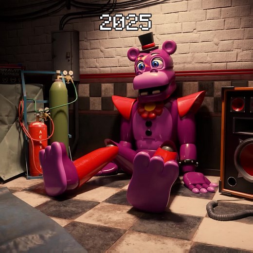 Evolución de Mr. Hippo Glamrock en FNAF