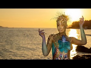 The beauty of the island with the art of bodypainting in Hvar, Croatia