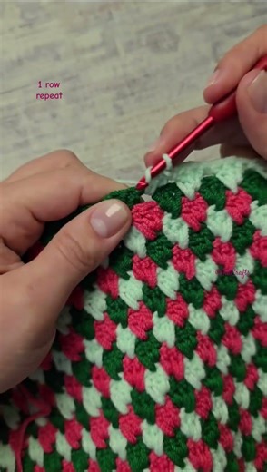 1 Row Repeat Crochet Pattern | Crochet Stitches | Crochet Blanket #crochettutorial #easycrochet