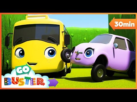 Buster and Scout Get Lost In The Maze! | Go Buster | Baby Cartoon | Kids Video