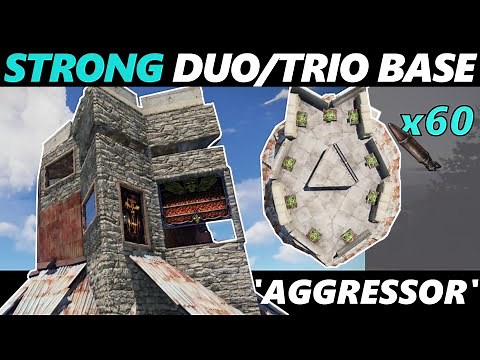 Rust - STRONG Solo/Duo/Trio Base design (60+ Rocket full raid) ‘The Aggressor’