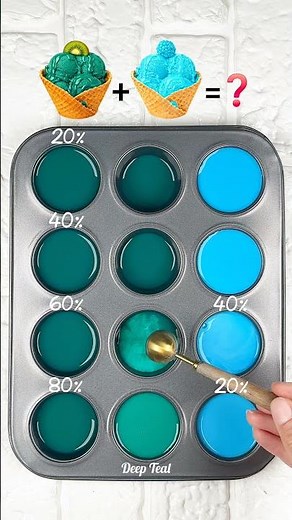 Teal & Cyan Gradient Color Palette – 6 Fresh Hex Colors for Modern Design #colormixing #satisfying