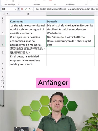 Excel-Texte einfach übersetzen lernen