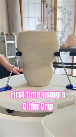 First time using my Giffin Grip! On a wonky pot of course
