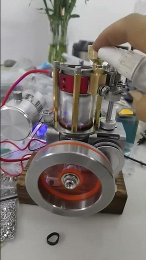 transparent single-cylinder engine model#enginemodel #miniengine #enginediy #modelengine #diy
