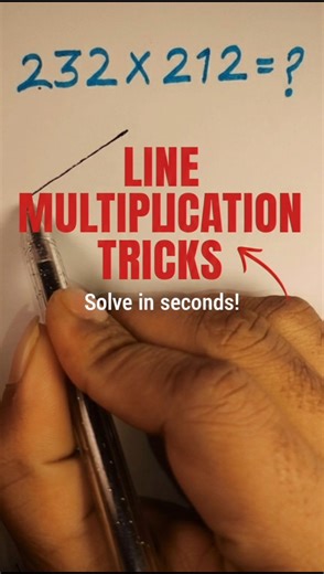 🔥 Mind-Blowing Line Multiplication Trick! Multiply in Seconds #shorts #mathtricks #mathshorts #viral