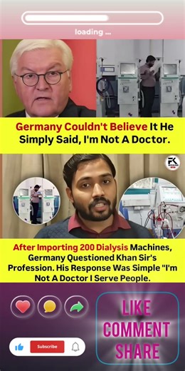 After Importing 200 Dialysis Machines, Germany Questioned Khan Sir's Profession. His Response Was