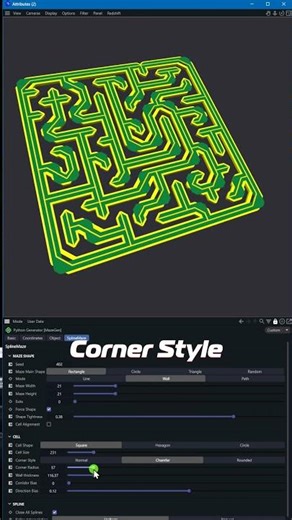 Spline Maze - Cinema 4D Procedural Maze Generator #cinema4d #procedural #c4d #cgi