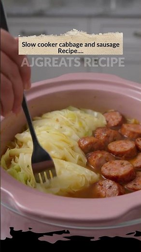Slow cooker cabbage and sausage