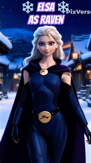 Elsa as MultiVersus Raven ❄️Frozen meets Teen Titans #elsa #disney #disneyprincess #frozen3