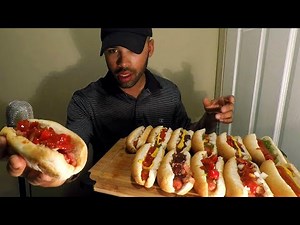 (ASMR) Eating HOT DOGS | Whispering | Ramble