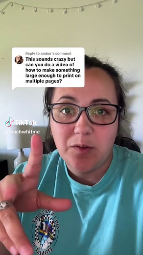 Replying to @amber How to make an image print across multiple pages in Canva!! “Block Posters” (website) also works, but I cant sell their pdfs—so i have to do it myself! #tptseller #canvatricks #canvatips #posterprinting #teachersoftiktok #canva