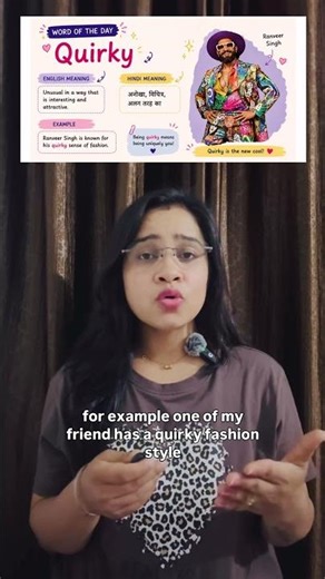 🌸 Word of the Day — Quirky ✨