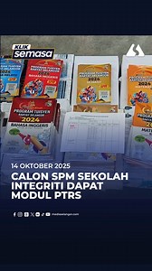 Modul Program Tuisyen Rakyat Selangor (PTRS) akan dibekalkan kepada penghuni Sekolah Integriti bagi membantu persiapan menghadapi peperiksaan Sijil Pelajaran Malaysia (SPM). Ketua Yayasan Menteri Besar Selangor (Pemerbadanan) atau MBI Ahmad Azri Zainal Nor berkata ia melibatkan tiga penghuni Sekolah Integriti di Penjara Kajang dan sembilan di Pusat Koreksional Puncak Alam yang akan mengambil SPM tahun ini. #SelangorTV #kliksemasa #MediaSelangor | Media Selangor | Facebook