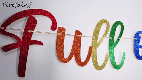 Pride Month Banner, Pre-strung Full of Pride Banner, Gay Pride Decor, Rainbow Pride Decorations, LGBTQ Party Decor, Pride Month Decoration