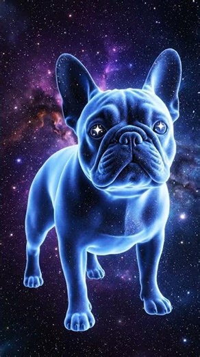 Frenchie Alien : La naissance d'une étoile✨🐾#Frenchie #BouledogueFrancais #SpaceDog #Cosmic#Stardust