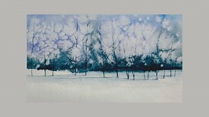 nasim art 梦幻冬日森林水彩画——简单易学的绘制技法_哔哩哔哩_bilibili