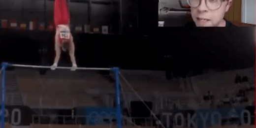 This comedy gymnastics commentary is so funny that even the athletes think it’s hilarious