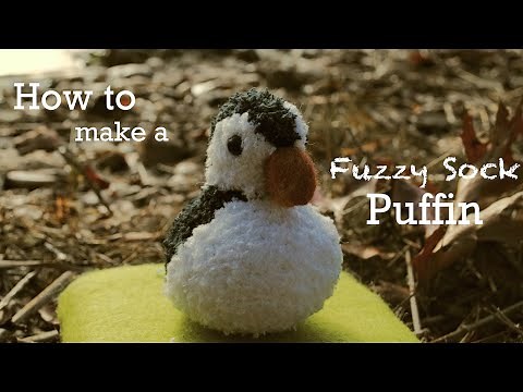 How to Make a Fuzzy Sock Puffin Plushie