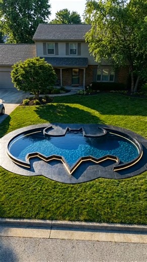 Turning My Front Yard Into a Batman Logo Pool 🦇 | Insane Pool Transformation