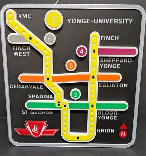 TTC Lightbox: Line 1 Map 2026 - Toronto Transit Commission LED Sign - Etsy Canada