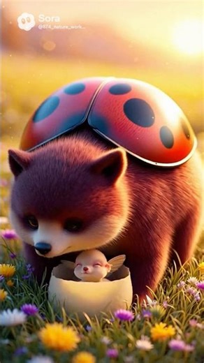 可愛い架空生物たちの出産シーン✨️ Cute fictional creatures giving birth #shorts#kawaii#animals