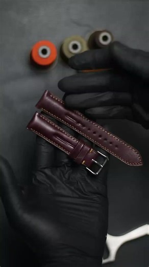 #butteroburgundy #leatherwacthstrap #handmadewacthstrap #shlshop