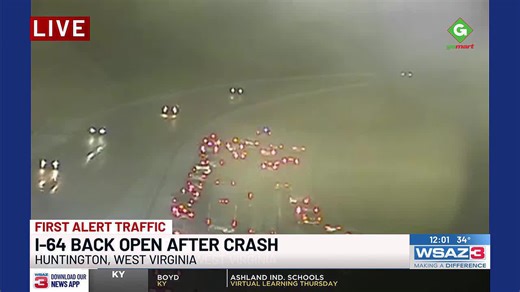 Interstate 64 reopens after multi-vehicle crash