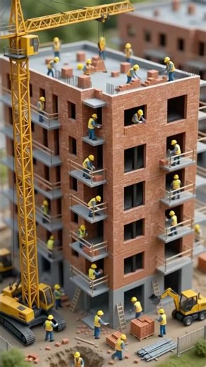 Mini building construction #MiniConstruction #MiniFactory #TinyWorkers #MiniBuilding #Miniature