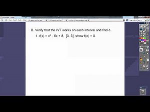 Intermediate Value Theorem - Section 1.4 (Part 2)