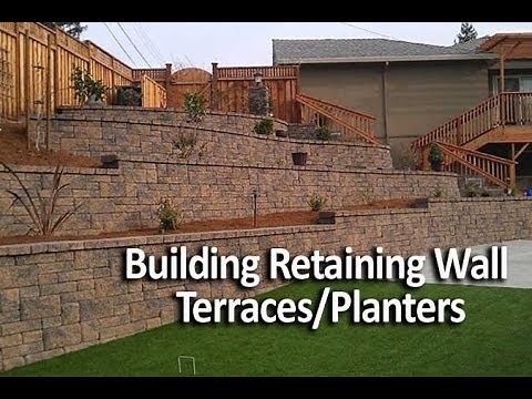 Building Terraced Retaining Walls or In-Wall Planters