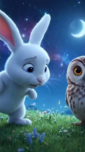 🥹 This rabbit was scared to stop moving. Then Luna asked him to sit. #cartoon #animation #holoanima