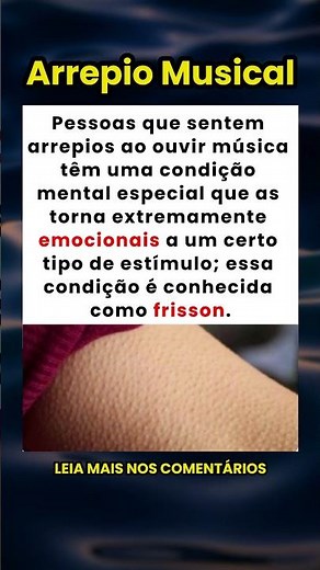 Você se arrepia ao ouvir música? Você pode ter frisson 🎶