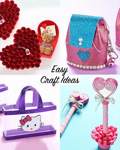 857K views · 10K reactions | 4 Easy Craft Ideas | DIY Craft Ideas | Most Trending Handmade #howtomake #diytutorial #craftideas #diycrafts #giftideas #gifting #diyvideos #diyprojects #gifts #diy #crafts #handmadewithlove #easydiy #artandcraft #keychaincustom #crafting #tutorial | D.I.Yay | Facebook