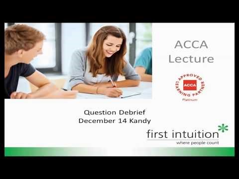 ACCA F7 Question Debrief - Preparing Final Accounts