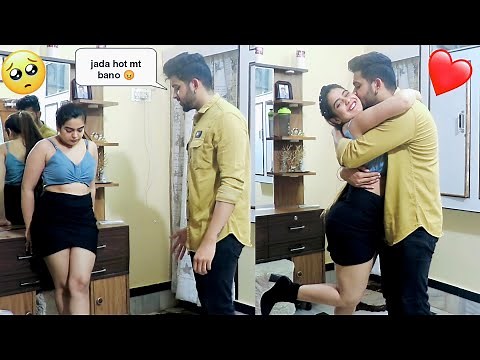 Short Dress Prank On Husband | Gone Romantic 🥰 | Abhishek And Miesha