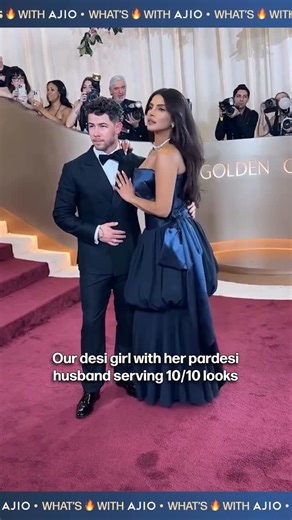 AJIO on Instagram: "Wake up babe, our desi girl and national jiju just dropped another banger look (Priyanka chopra, Nick Jonas, Golden Globes, Red carpet, Fashion)"