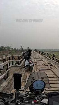 This bridge on Majuli Island is crazy 😮 #motorcycletrip #assam #india #travel #motovlog #indiatrip